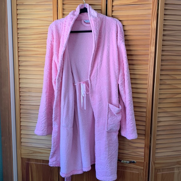 Hotel Spa Collection pink bathrobe. SO soft and cozy! Sz OS / 1X / XL / L - Picture 4 of 9